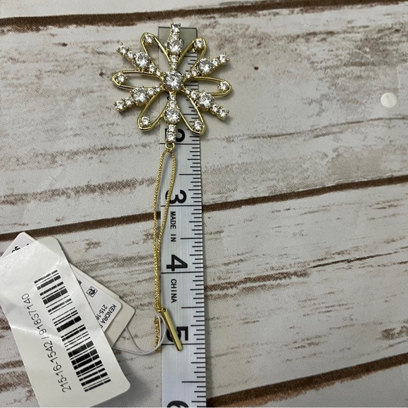 Kendra Scott Snowflake Ornament NWT Gold White - Picture 6 of 8